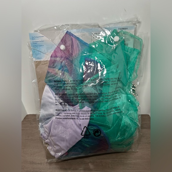 Disney Little Mermaid Ariel Halloween Costume With Crown Girls Large. - Picture 3 of 5